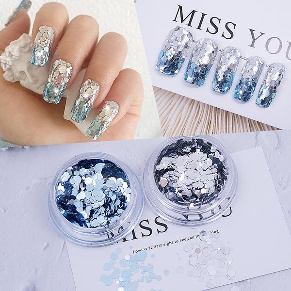 nail glitter holographic blue silver art sequins shiny 3d laser mermaid sequin tips diy polish decoration manicure, Silver;gold
nail glitter holographic blue silver art sequins shiny 3d laser mermaid sequin tips diy polish decoration manicure, Silver;gold