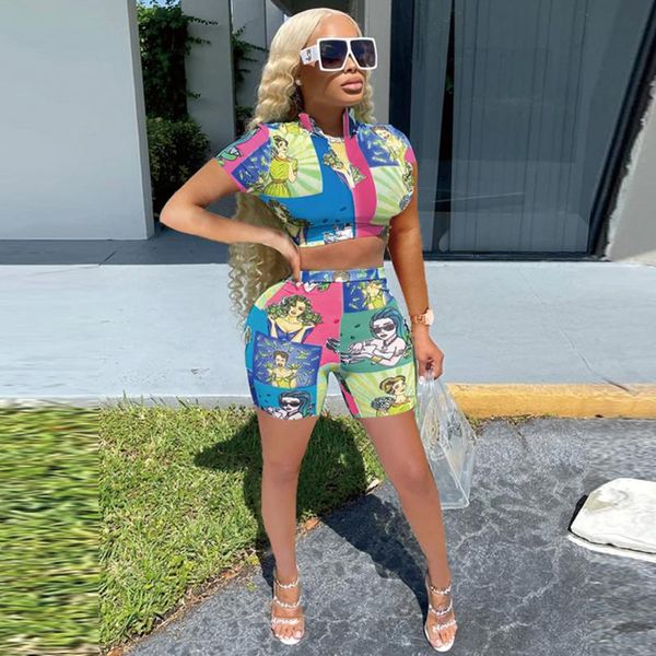 women's tracksuits s-3xl plus size aesthetic print short sleeve v neck crop and biker for women sweatsuit summer fitness 2 piece suits, Gray
women's tracksuits s-3xl plus size aesthetic print short sleeve v neck crop and biker for women sweatsuit summer fitness 2 piece suits, Gray