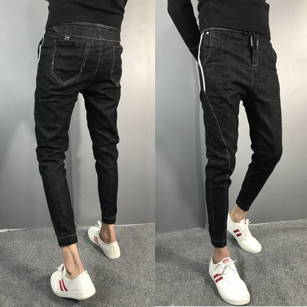 men's jeans wholesale spring men korean stretch foot pants social spirit guy slim harem jeans drawstring boy teenager pencil qrcz, Blue
men's jeans wholesale spring men korean stretch foot pants social spirit guy slim harem jeans drawstring boy teenager pencil qrcz, Blue