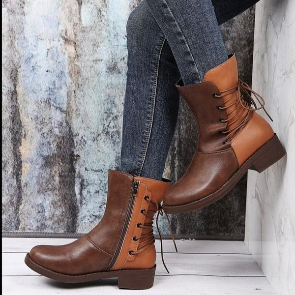 boots autumn winter cross frenulum fashion low heel warm rubber sole round head solid color female pu leather, Black
boots autumn winter cross frenulum fashion low heel warm rubber sole round head solid color female pu leather, Black