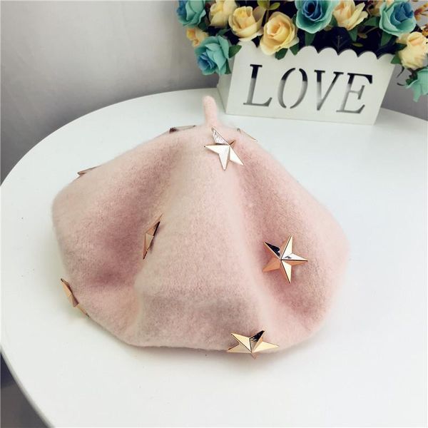 berets winter wool beret hat cap girls sweet french artist beanie painter caps for kids 3-10 years, Blue;gray
berets winter wool beret hat cap girls sweet french artist beanie painter caps for kids 3-10 years, Blue;gray