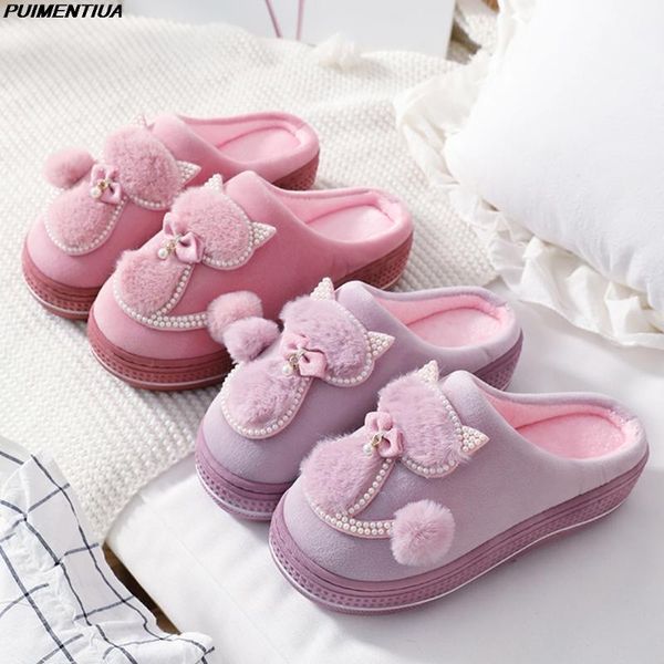 puimentiua cute cat slippers ladies platform indoor shoes for women winter autumn home female warm, Black
puimentiua cute cat slippers ladies platform indoor shoes for women winter autumn home female warm, Black