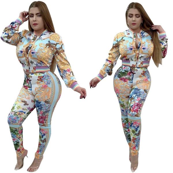 two piece dress european vintage fashion print women set full sleeve short jackets and pencil pants 2 tight club outfit, White
two piece dress european vintage fashion print women set full sleeve short jackets and pencil pants 2 tight club outfit, White