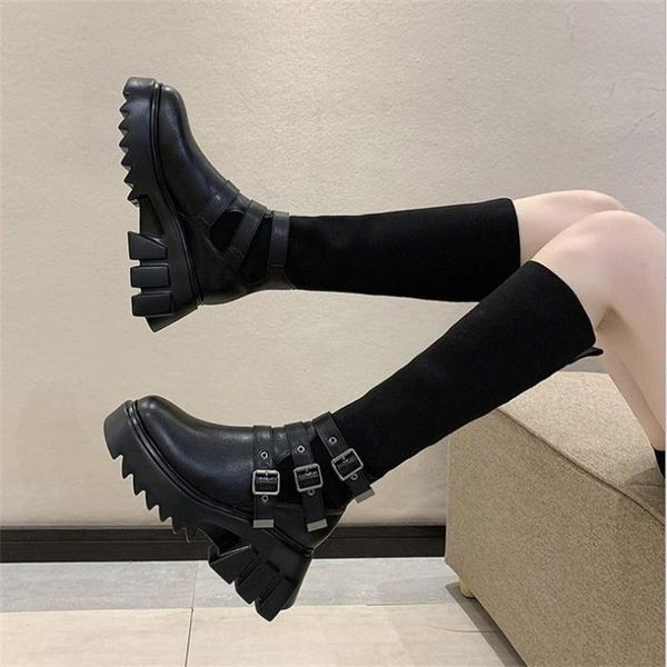 motorcycle boots woman 2021 ladies stretch fabric socks fashion buckle knee-high platform gothic women, Black
motorcycle boots woman 2021 ladies stretch fabric socks fashion buckle knee-high platform gothic women, Black