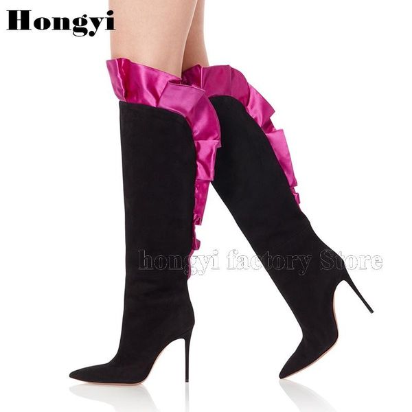 boots fashion color patchwork designer pointed toe thin high heel women over the knee 2021 gladiator long boot, Black
boots fashion color patchwork designer pointed toe thin high heel women over the knee 2021 gladiator long boot, Black
