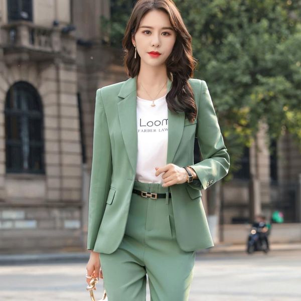 autumn winter suit women 2021 fashion slim single button pink green blazer coat office lady elegant business pant suits women's & blaze, White;black
autumn winter suit women 2021 fashion slim single button pink green blazer coat office lady elegant business pant suits women's & blaze, White;black