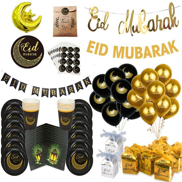 party decoration ramadan golden black banner balloon disposable dinnerware set paper plate eid mubarak muslim favor
party decoration ramadan golden black banner balloon disposable dinnerware set paper plate eid mubarak muslim favor