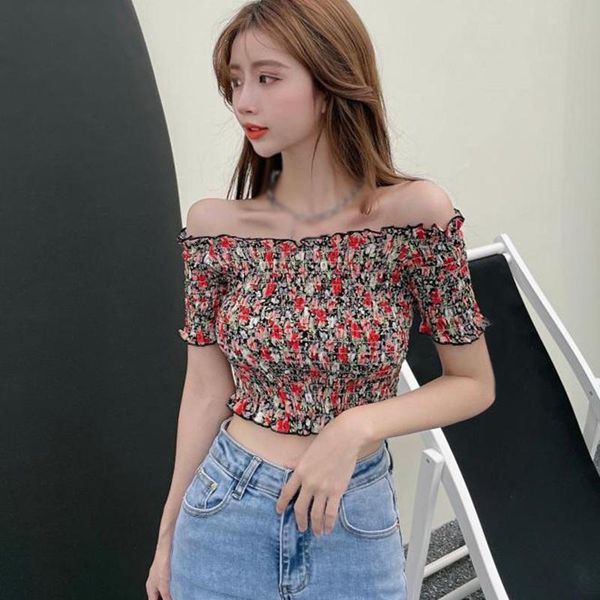 women's blouses & shirts summer off shoulder blouse women floral print chiffon short sleeve shirt female, White
women's blouses & shirts summer off shoulder blouse women floral print chiffon short sleeve shirt female, White