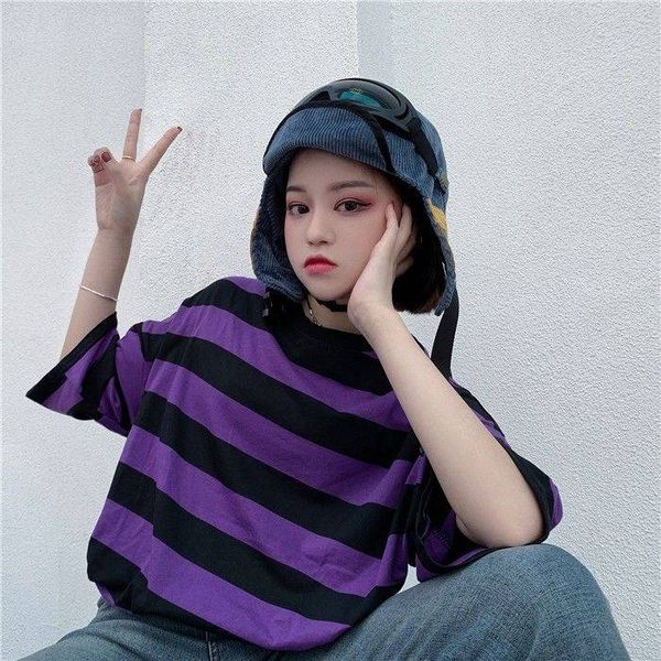 fashion hip hop women t-shirt loose summer oversized striped o-neck female tees funny casual japan harajuku t shirt femme, White
fashion hip hop women t-shirt loose summer oversized striped o-neck female tees funny casual japan harajuku t shirt femme, White
