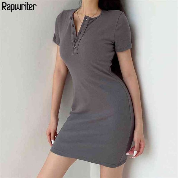 summer mini bodycon woman black dress short sleeve button party dresses casual basic clothes plus size vestidos 210510, Black;gray
summer mini bodycon woman black dress short sleeve button party dresses casual basic clothes plus size vestidos 210510, Black;gray