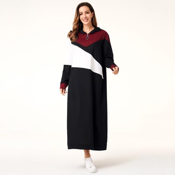 women dress hoodie dresses patchwork zipper long sleeve hooded maxi casual autumn good quality, Black;gray
women dress hoodie dresses patchwork zipper long sleeve hooded maxi casual autumn good quality, Black;gray