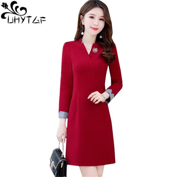casual dresses uhytgf female 2021 v-neck pullover spring dress solid color long-sleeved business attire elegant vestidos 1401, Black;gray
casual dresses uhytgf female 2021 v-neck pullover spring dress solid color long-sleeved business attire elegant vestidos 1401, Black;gray