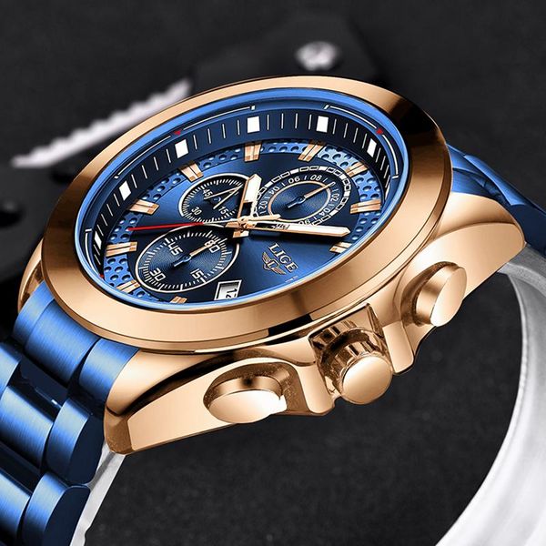 wristwatches lige fashion quartz sport watch men business full steel clock mens watches waterproof relogio masculino, Slivery;brown
wristwatches lige fashion quartz sport watch men business full steel clock mens watches waterproof relogio masculino, Slivery;brown