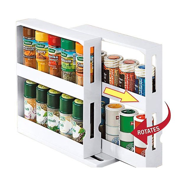 hooks & rails double layer kitchen spice organizer storage rack rotating shelf slide cabinet cupboard white
hooks & rails double layer kitchen spice organizer storage rack rotating shelf slide cabinet cupboard white