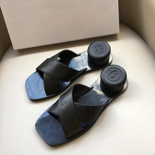 slippers summer shoes women casual classic slipeprs genuine leather square toe cross-tied zapatos de mujer, Black
slippers summer shoes women casual classic slipeprs genuine leather square toe cross-tied zapatos de mujer, Black