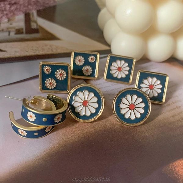 pair women fashion jewelry birthday gifts vintage enamel flower daisy earrings square/round ear studs m22 21 dropship stud, Golden;silver
pair women fashion jewelry birthday gifts vintage enamel flower daisy earrings square/round ear studs m22 21 dropship stud, Golden;silver