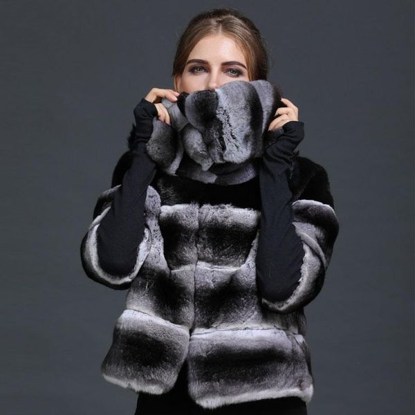 women's fur & faux 2021 winter arrival deep grey natural chinchilla short style ladies luxury wear, Black
women's fur & faux 2021 winter arrival deep grey natural chinchilla short style ladies luxury wear, Black