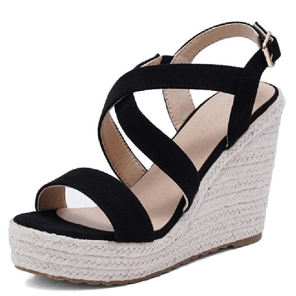 sandals fashion wedge women summer shoes platform high heels rope gladiator casual cross straps party female, Black
sandals fashion wedge women summer shoes platform high heels rope gladiator casual cross straps party female, Black