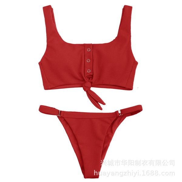 2020 new solid color open back women's swimsuit fashion split bikini swimsuit, White;black
2020 new solid color open back women's swimsuit fashion split bikini swimsuit, White;black