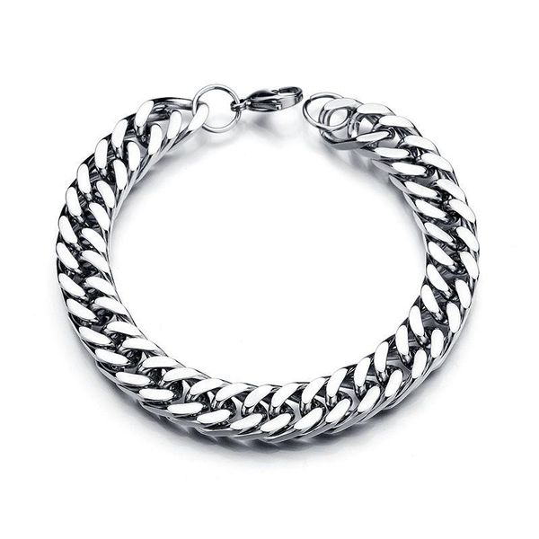 mens boys silver-color 316l stainless steel bracelet curb link wholesale jewelry bangle, Black
mens boys silver-color 316l stainless steel bracelet curb link wholesale jewelry bangle, Black