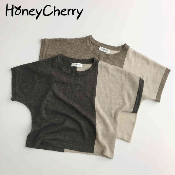 thin knit contrast color children's t-shirt summer short sleeve for boys and girls fashion clothes 210515, Blue
thin knit contrast color children's t-shirt summer short sleeve for boys and girls fashion clothes 210515, Blue