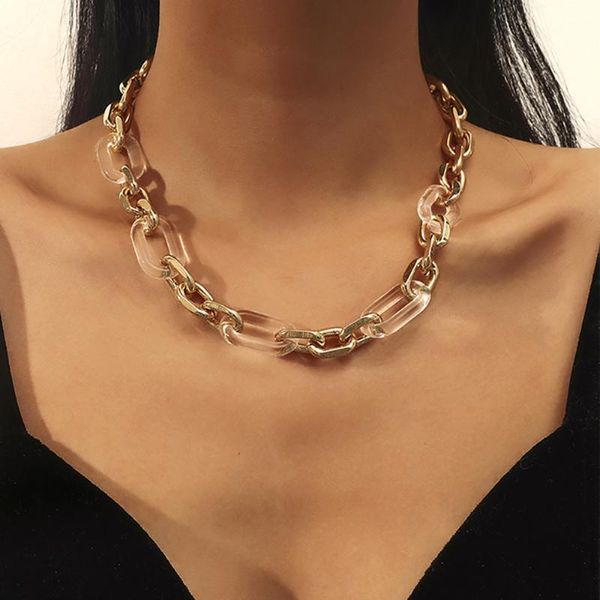 chains ghidbk punk chunky cuban thick chain necklace for women simple design twist acrylic choker statement party jewelry, Silver
chains ghidbk punk chunky cuban thick chain necklace for women simple design twist acrylic choker statement party jewelry, Silver