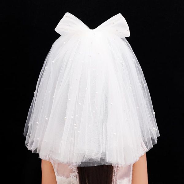bridal veils multi-layer children's veil playful cute pearl bow tiara wedding flower girl, Black
bridal veils multi-layer children's veil playful cute pearl bow tiara wedding flower girl, Black