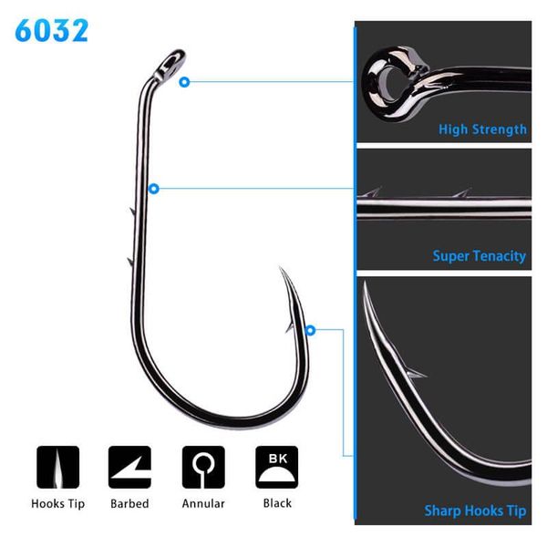 100pcs fishing hooks high carbon steel 1# 6/0# with notches hook baitholder artificial bait pond fishhook
100pcs fishing hooks high carbon steel 1# 6/0# with notches hook baitholder artificial bait pond fishhook