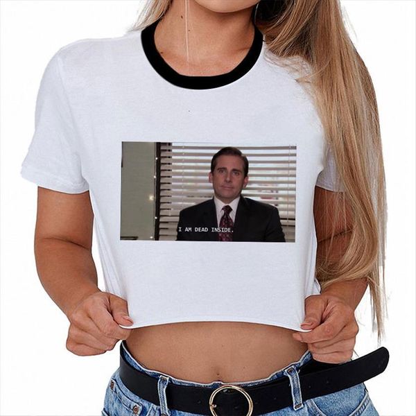 czccwd summer harajuku fashion womens office michael scott i am dead inside quotes funny t shirt streetwear tumblr crop, White
czccwd summer harajuku fashion womens office michael scott i am dead inside quotes funny t shirt streetwear tumblr crop, White