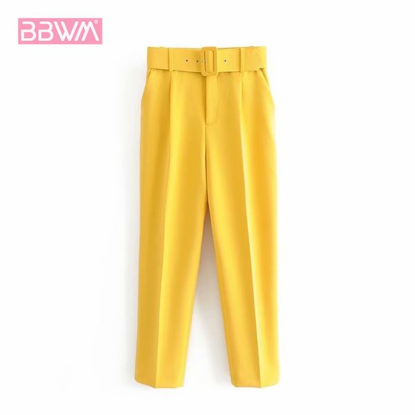 spring style with belt solid color high waist female casual pants drooping joker basic women's cropped pants 210507, Black;white
spring style with belt solid color high waist female casual pants drooping joker basic women's cropped pants 210507, Black;white