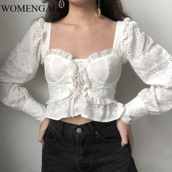 women eyelet embroidered lace up front blouse with long puff sleeve vintage sweetheart neck c8f2 210603, White
women eyelet embroidered lace up front blouse with long puff sleeve vintage sweetheart neck c8f2 210603, White