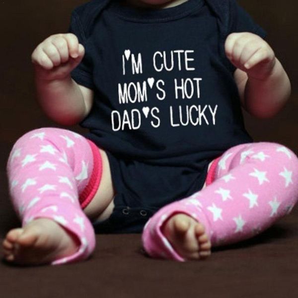 rompers i am cute mom's dad's lucky print born kids pajamas clothing baby sleepwear boys clothes cotton girls ro o3z7, Blue
rompers i am cute mom's dad's lucky print born kids pajamas clothing baby sleepwear boys clothes cotton girls ro o3z7, Blue