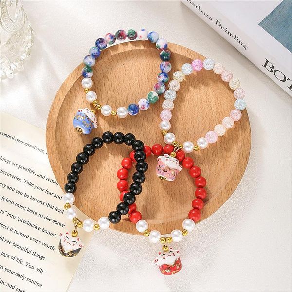product chinese style color bracelet for women cute ceramic lucky cat ethnic beaded female charm bracelets, Golden;silver
product chinese style color bracelet for women cute ceramic lucky cat ethnic beaded female charm bracelets, Golden;silver