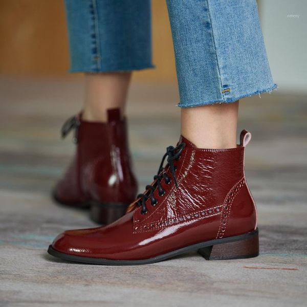 women ankle boots patent leather shoes europe and america british style brock pigskin lining + insole gothic shoes1, Black
women ankle boots patent leather shoes europe and america british style brock pigskin lining + insole gothic shoes1, Black