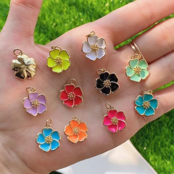 10pcs fashionable design lucky charm flower shape enamel colorful brass gold plated pendant necklace, Bronze;silver
10pcs fashionable design lucky charm flower shape enamel colorful brass gold plated pendant necklace, Bronze;silver
