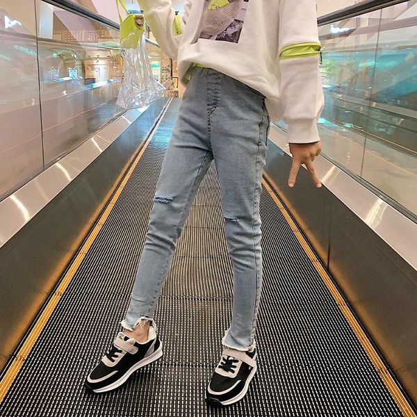 trousers girls during the spring and autumn 2021 cuhk children fall clothing hole in western style jeans trouser, Blue
trousers girls during the spring and autumn 2021 cuhk children fall clothing hole in western style jeans trouser, Blue