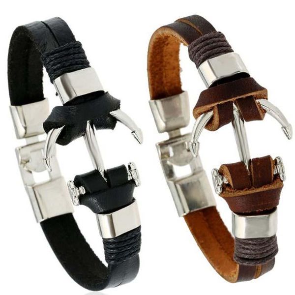 europe america hand-knitted cowhide pirate ships anchor lovers bracelet fashion hand catenary for women men accessories gift link, chain, Black
europe america hand-knitted cowhide pirate ships anchor lovers bracelet fashion hand catenary for women men accessories gift link, chain, Black