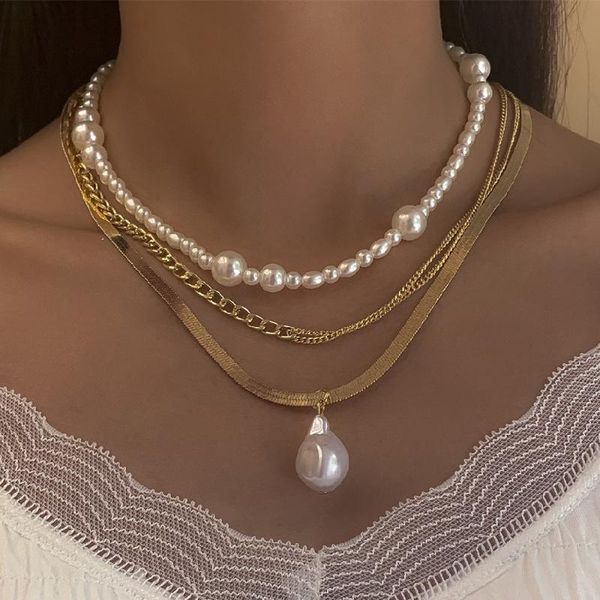 chains cosysail 3pcs/set imitation pearl snake chain necklace female girl multilayer pendant set aesthetic neck jewelry, Silver
chains cosysail 3pcs/set imitation pearl snake chain necklace female girl multilayer pendant set aesthetic neck jewelry, Silver