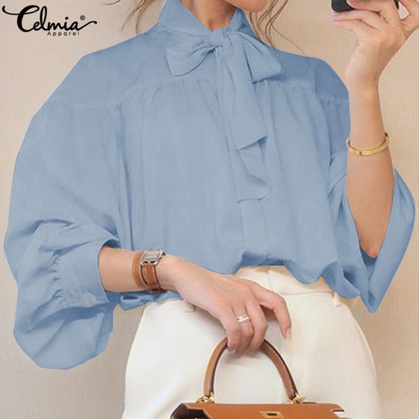 blouses celmia women shirts 2021 autumn elegant ol long sleeve blouses casual loose tunic office party stylish bow blusas plus size, White
blouses celmia women shirts 2021 autumn elegant ol long sleeve blouses casual loose tunic office party stylish bow blusas plus size, White