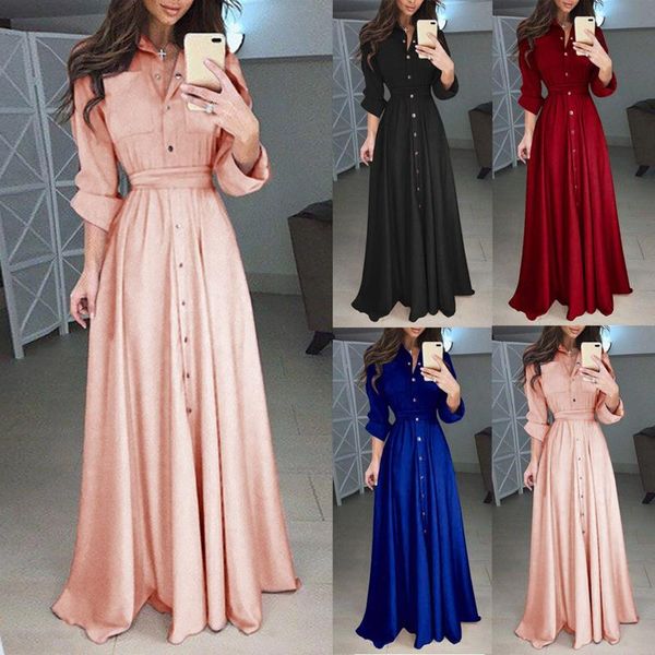 casual dresses womens lady fashion long sleeve lapel maxi dress solid shirt elegant soft touch sexy, Black;gray
casual dresses womens lady fashion long sleeve lapel maxi dress solid shirt elegant soft touch sexy, Black;gray