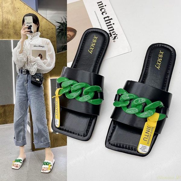 slippers summer women's 2021 metal buckle flat large size outdoor all-match casual beach women shoes durable at home, Black
slippers summer women's 2021 metal buckle flat large size outdoor all-match casual beach women shoes durable at home, Black