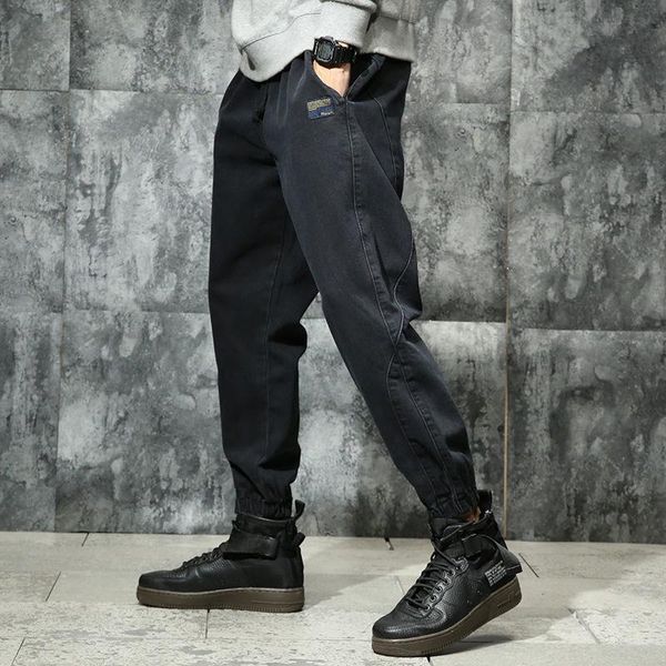 men's pants jeans casual autumn and winter loose trend elastic band large size work overalls, Black
men's pants jeans casual autumn and winter loose trend elastic band large size work overalls, Black