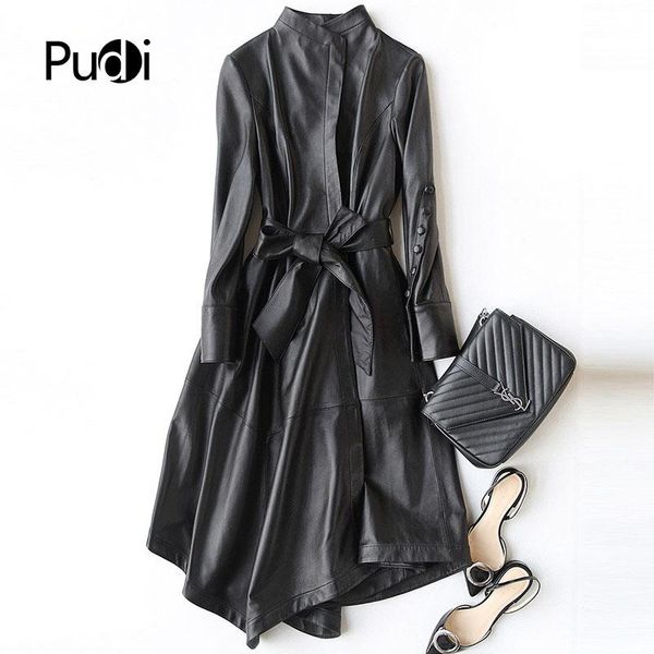 women's leather & faux pudi a22291 2021 fashion women real sheep long belt coat lady genuine leisure jacket fall/winter, Black
women's leather & faux pudi a22291 2021 fashion women real sheep long belt coat lady genuine leisure jacket fall/winter, Black