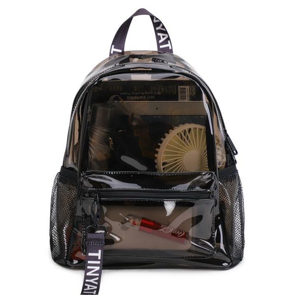 storage bags clear pvc women backpack transparent fashion solid travel school bag for teenage girls mochila children
storage bags clear pvc women backpack transparent fashion solid travel school bag for teenage girls mochila children