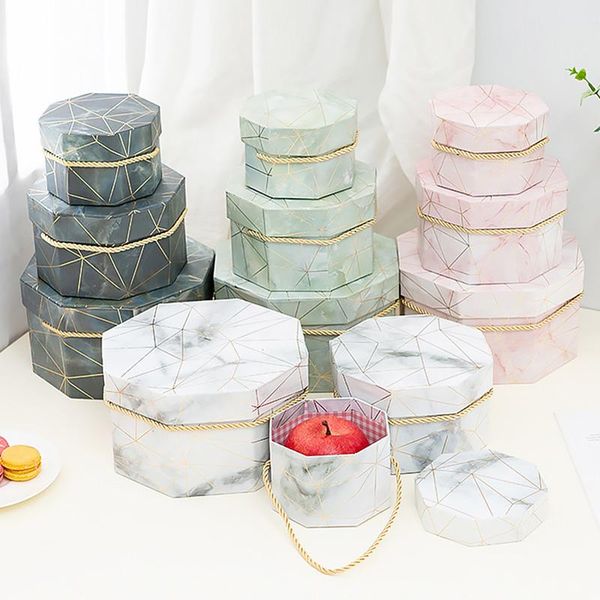 creative marbling pattern octagonal gift paper box birthday wedding packaging with handle rope party decoration supply wrap
creative marbling pattern octagonal gift paper box birthday wedding packaging with handle rope party decoration supply wrap