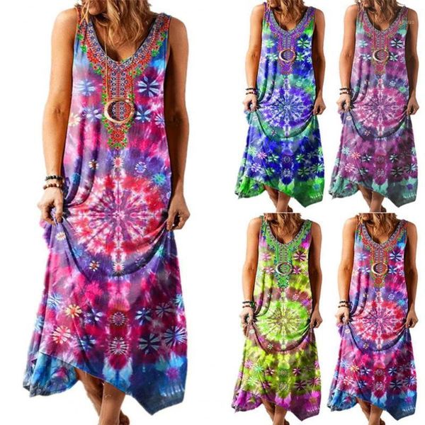 fashion women bohemian sundress sleeveless ethnic print v neck large hem loose maxi dress for beach robe femme women's swimwear, White;black
fashion women bohemian sundress sleeveless ethnic print v neck large hem loose maxi dress for beach robe femme women's swimwear, White;black