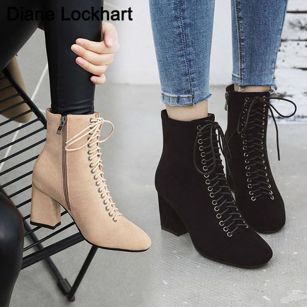 boots designer lace up black ankle for women chunky high heels autumn winter pointed toe booties woman zipper beige botas1
boots designer lace up black ankle for women chunky high heels autumn winter pointed toe booties woman zipper beige botas1