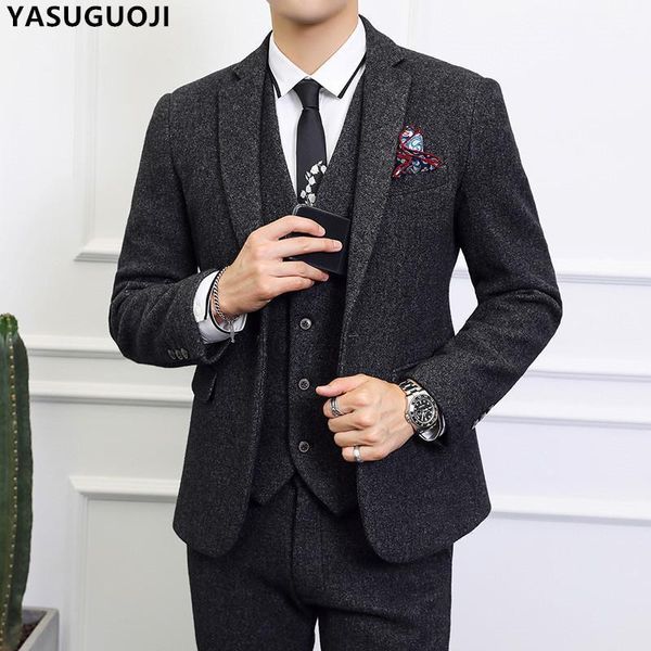 men's suits & blazers yasugouji smart casual slim plus size winter 3 piece pants suit set men groom wedding for qttzzt004, White;black
men's suits & blazers yasugouji smart casual slim plus size winter 3 piece pants suit set men groom wedding for qttzzt004, White;black