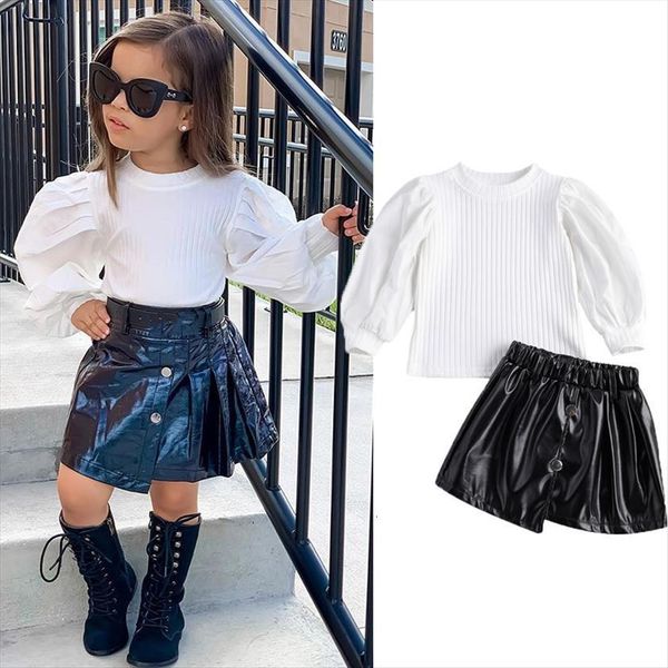2pcs toddler kids baby girls clothes autumn puff sleeve knit pu skirt outfits winter set 1 6t, White
2pcs toddler kids baby girls clothes autumn puff sleeve knit pu skirt outfits winter set 1 6t, White