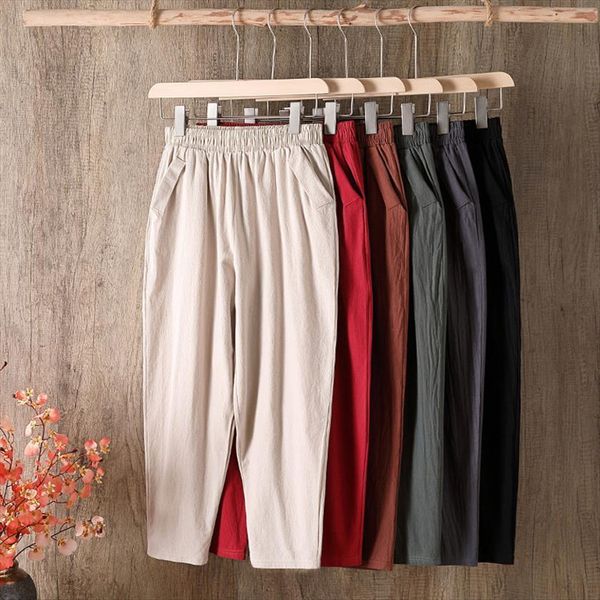 summer elastic waist women capri ankle length linens plus size causal vintage cotton linen harem for, Black;white
summer elastic waist women capri ankle length linens plus size causal vintage cotton linen harem for, Black;white